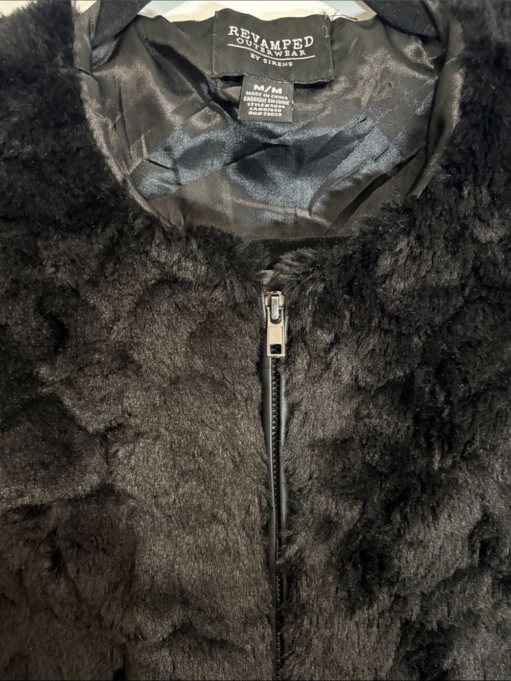 Revamped Outwear by sirens Black Faux Fur Coat size M - Picture 5 of 5